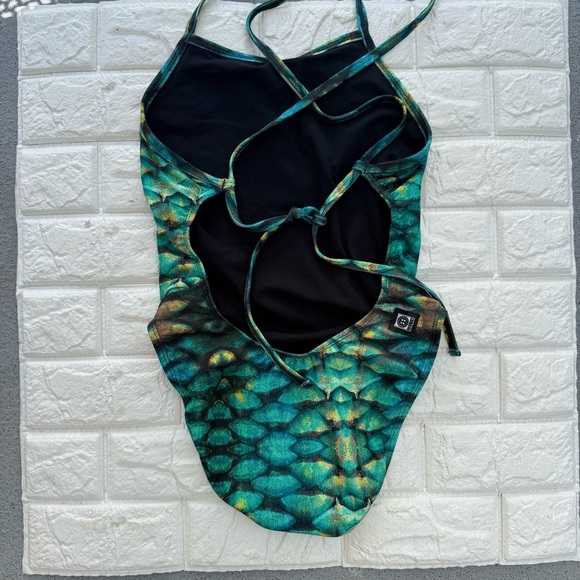 Jolyn Mermaid Mertail Print Onesie 28 ONE piece swimsuit - Picture 3 of 6
